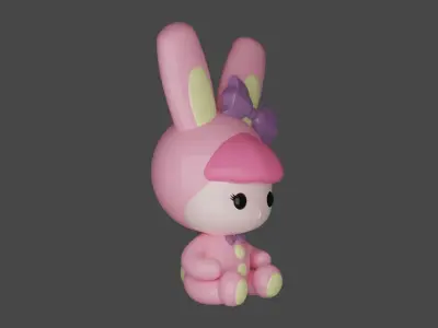 Bunny girl 3D print model