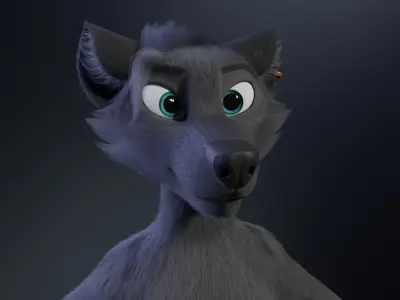 Fenrir Anthro Wolf 3D model