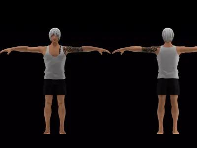 MANGA ANIME VRCHAT AVATAR Low-poly 3D model