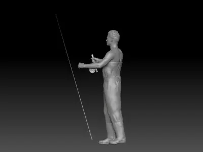 FISHERMAN FLYFISHING 1 3D print model
