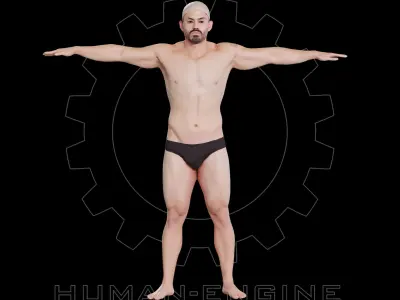 Male Scan - Victor T-pose Low-poly 3D model