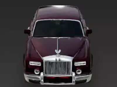 Velvet Burgundy Luxury VIP Sedan 3D Model Low-poly 3D model