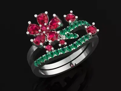 Flower ring Free 3D print model buy
