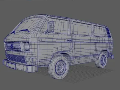 VW T3 Syncro - Offroad Car - Volkswagen Transporter 1990 3D model
