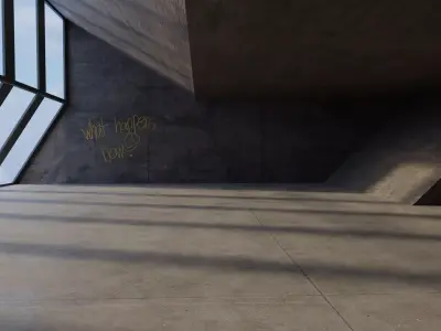 Concrete Lighting Studio 3D Blend FBX OBJ MTL Files 3D model