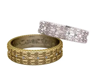 Regal Hexa Pattern Band 3D print model