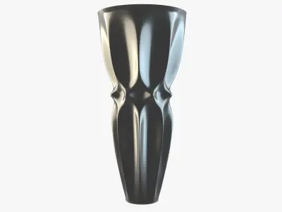 Vase porcelain black 2 3D model