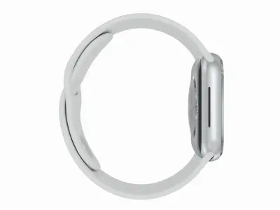 Apple Watch Series 8 Sport Band Silver Color 3D Model Low-poly 3D model