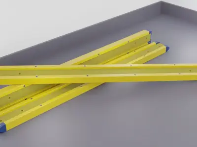 H20 formwork timber beam  Low-poly 3D model