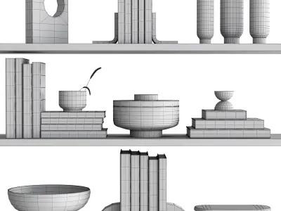 Decorative set 01 3D model 23