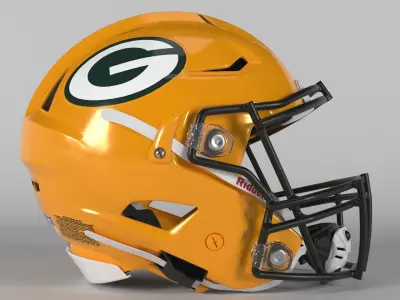 PACKERS GREEN BAY Helmet Football NFC NORTH PBR updated 2025 3D model