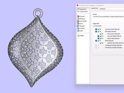 Earrings and necklace set 3D print model
