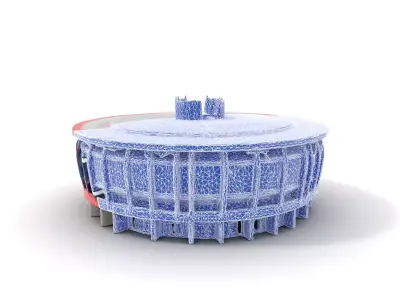 Circular Arena Architecture model pack Low-poly 3D model