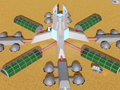 The mars base project  pack  low-poly 3D model Low-poly 3D model