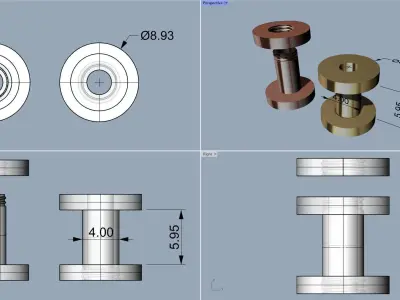 Expansor 4 mm - Ear stretching - Ear gauging -Expander 3D print model