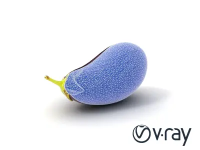 Luxurious Glossy Eggplant Model Pack Low-poly 3D model