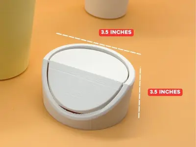 3D Printable Mini Trash Can for Car and Office Use Free 3D print model