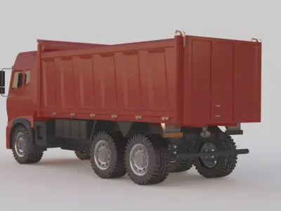 truck vehicle logistics diesel heavy transport power semi  3D model