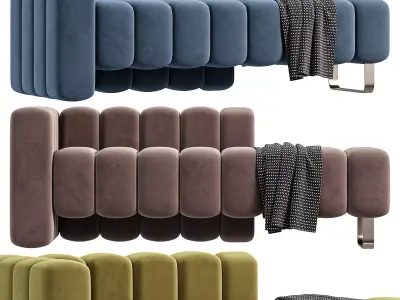 Ariadni Upholstered Chaise Lounge Bench By Wayfair 3D model