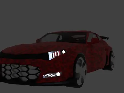 This is a Red Camaro 3D model