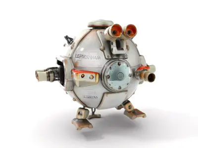 SciFi Spherical Drone Model Pack Low-poly 3D model