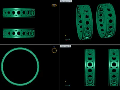 Stylish Horizon Ring Free 3D print model