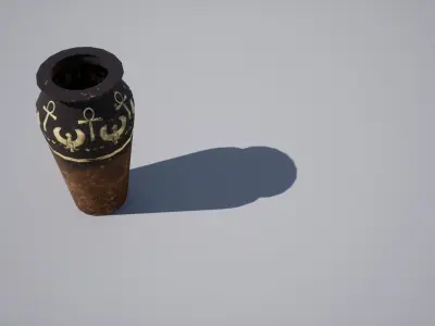 Egyptian Vase Low-poly 3D model