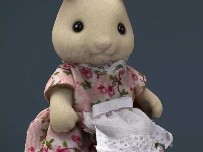 Rabbit Mother Low-poly 3D model