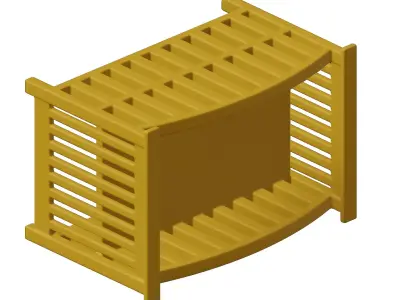 Plastic Baby Crib Toy 3D model