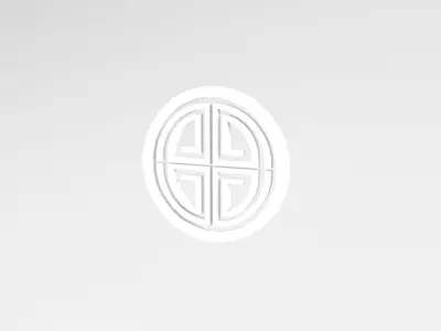 China Type Decoration v1 002 Low-poly 3D model