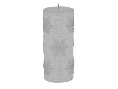 Christmas candle large 3D model