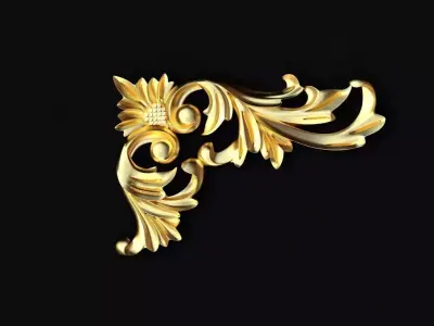 Central decor ornament for furniture 3D model 99
