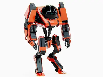 COMBAT DROID L-50 Rigged for Unreal Engine - Unity - MIXAMO 3D model