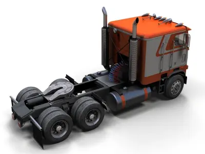 Freightliner FLT Low-poly 3D model