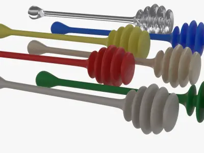 honey dipper plastic 3D model