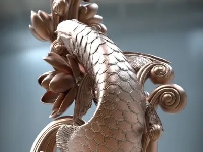 Arowana koi fish CNC 3D print model 3D print model