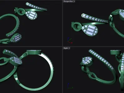 Chain Detailed Ring 3D print model