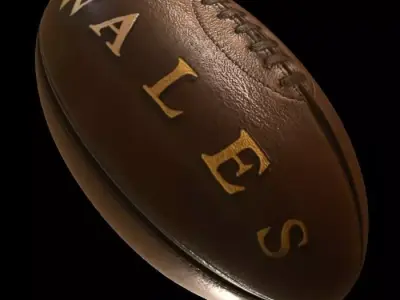 Vintage Rugby ball Low-poly 3D model