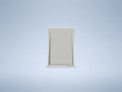 Wooden beam console Low-poly 3D model