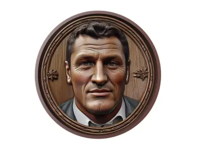 Christian Vieri Footballer Medallion 3D print model