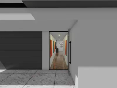 small modern house low poly  Low-poly 3D model