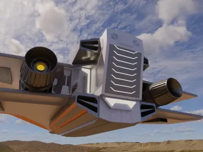 Sci-fi Neo Spacecraft 002 3D model