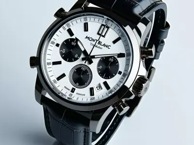 Realistic Montblanc TimeWalker Watch Low-poly 3D model