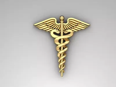The Medicine Science Symbol 3D Print Model Brooches 3D print model