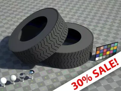 Tire - Games Ready - No Textures Low-poly 3D model