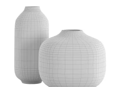 Two tone ceramic design vase 3D model