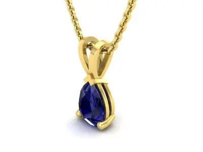 AV 410 Ladies Solitaire pendant 3D print model