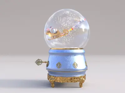 Wishes Globe For Christmas Low-poly 3D model