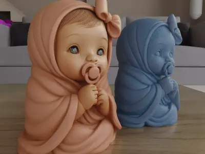 Sweet Baby Figurine STL Cuteness Purity Decor 3D print model