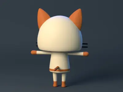 Monster Hunter Pet Cat cartoon rise world aibo game CAPCOM 3D model